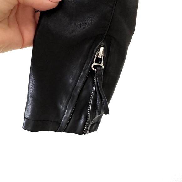 | lulus • up on a tuesday black vegan leather jacket • small | - Picture 9 of 16